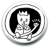 KING-CAT LAPEL PIN