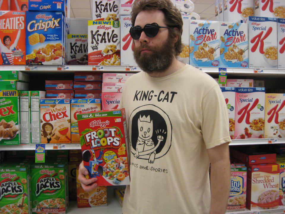 KING-CAT TEE SHIRT (USA) by John Porcellino